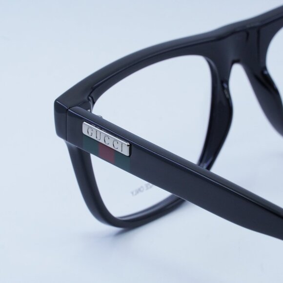 Gucci GG1117O 001 Square Eyeglasses - Black 56mm - Picture 8 of 10